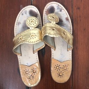 gold jack rogers size 7